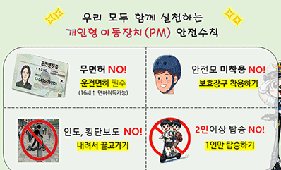 개인형 이동장치(PM) 안전수칙